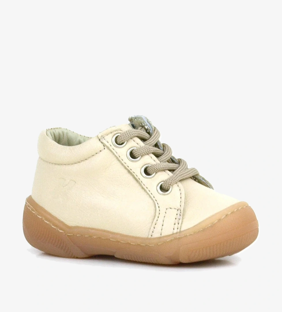 Anatomik Yumuşak Hakiki Deri Fermuarlı Bej Bebek Bot Ayakkabı - Görsel 1