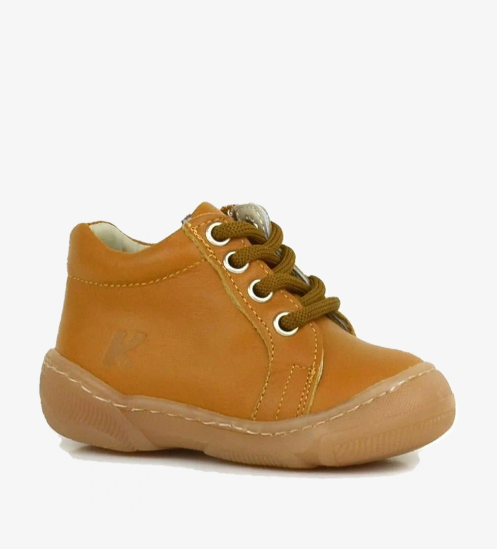 Anatomik Yumuşak Hakiki Deri Fermuarlı Taba Bebek Bot Ayakkabı - Görsel 1