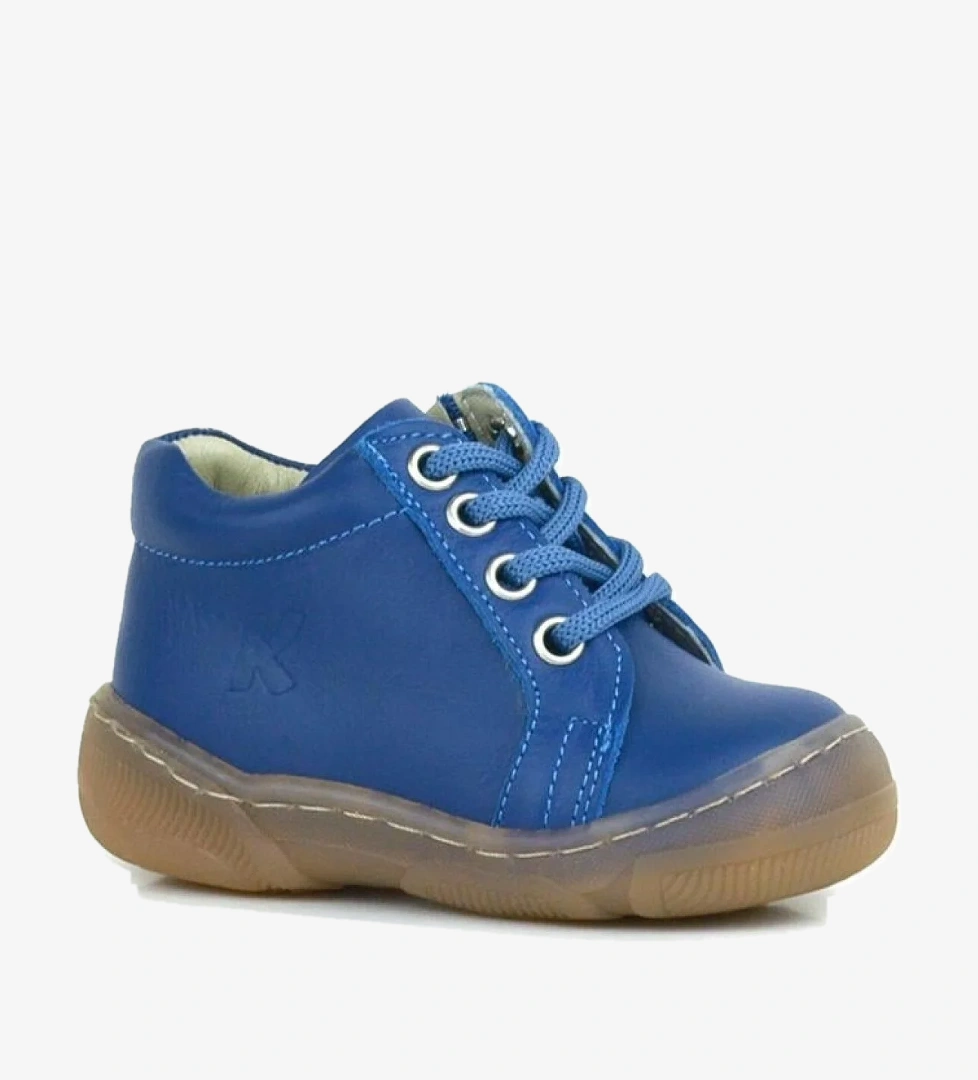 Anatomik Yumuşak Hakiki Deri Fermuarlı Lacivert Mavi Bebek Bot Ayakkabı - Görsel 1