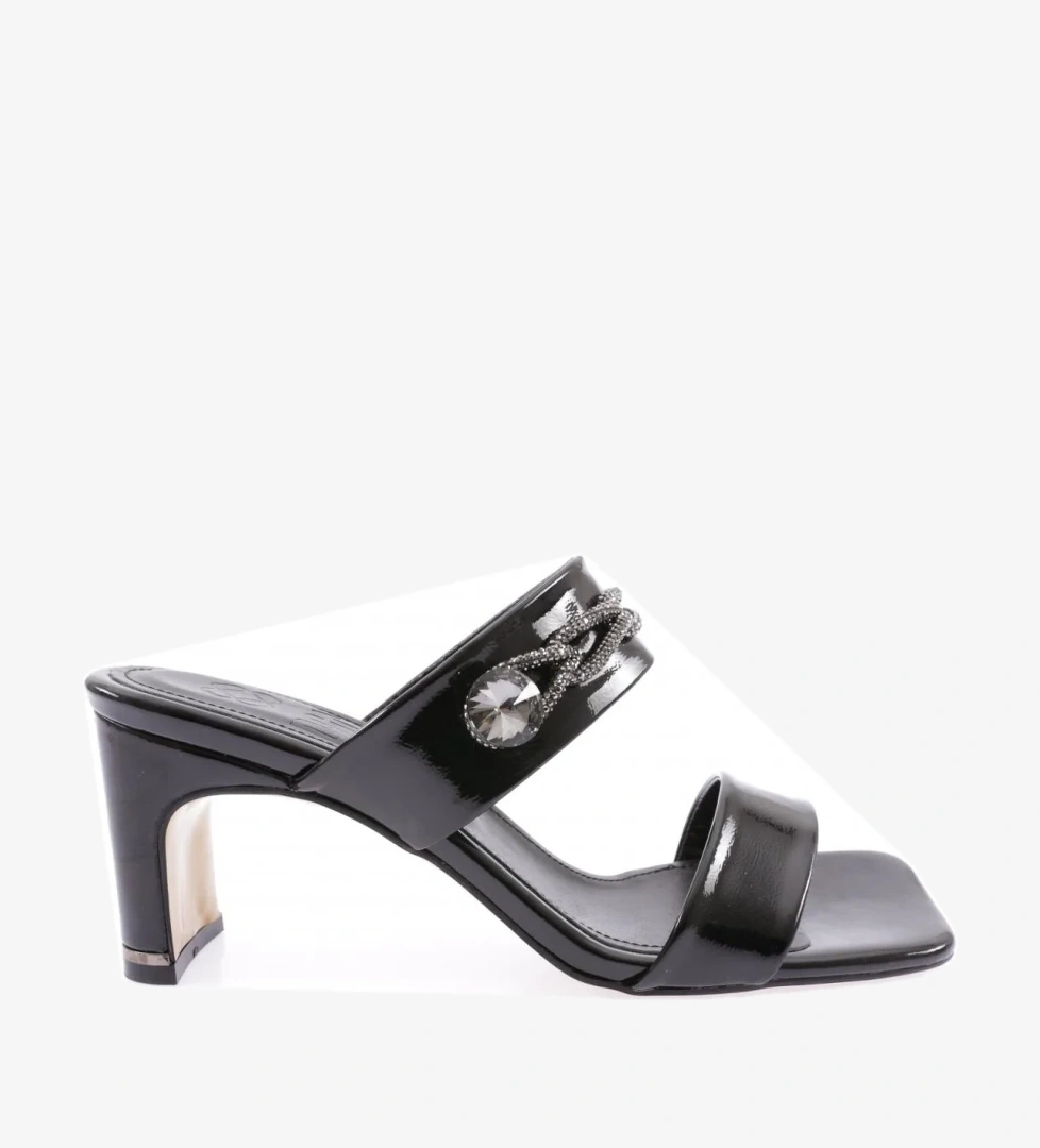 1043-23Y Kadin Kristal Taşli Bantli Topuklu Terlik