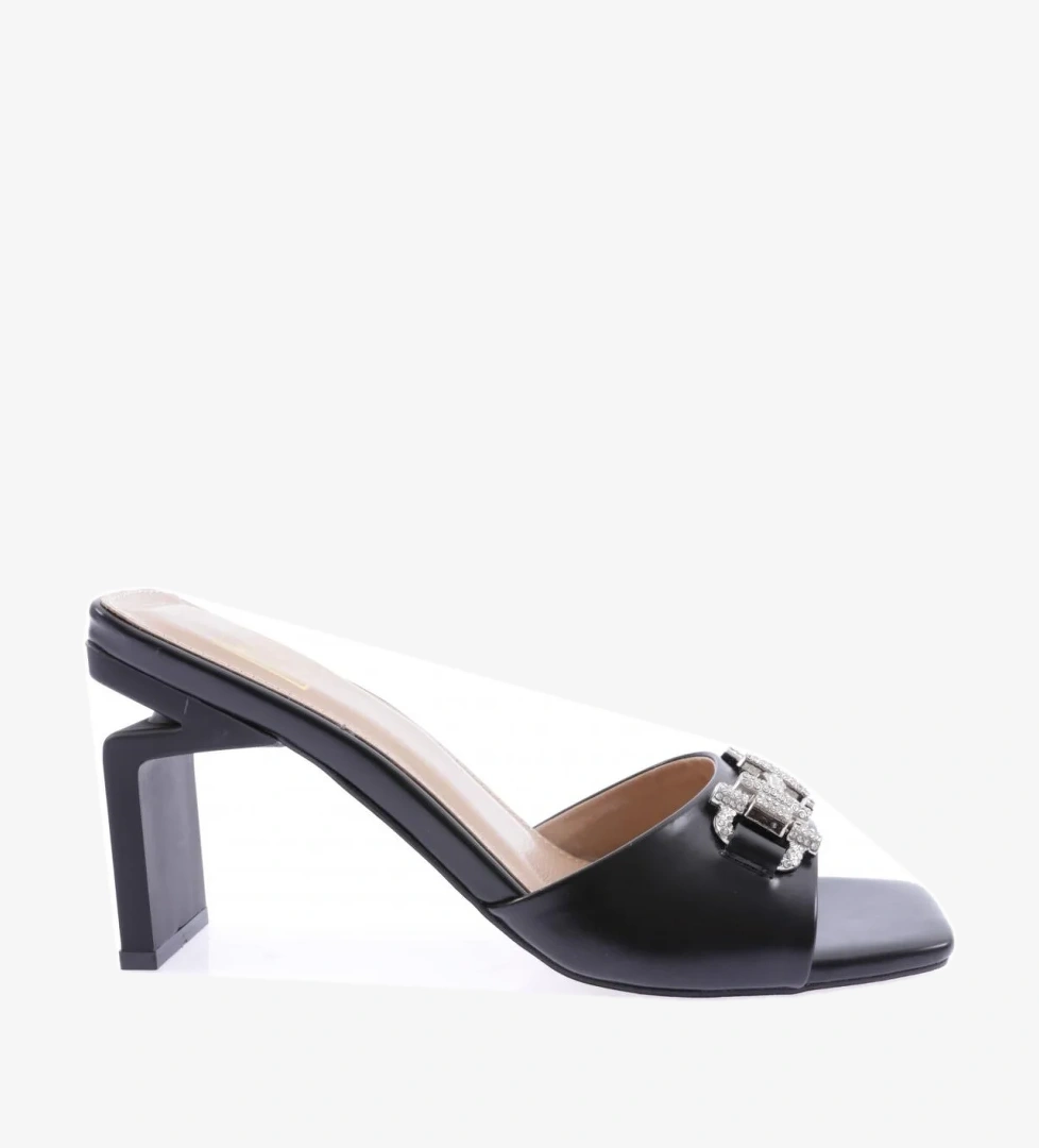 K9011 Kadin Aksesuarli Topuklu Terlik