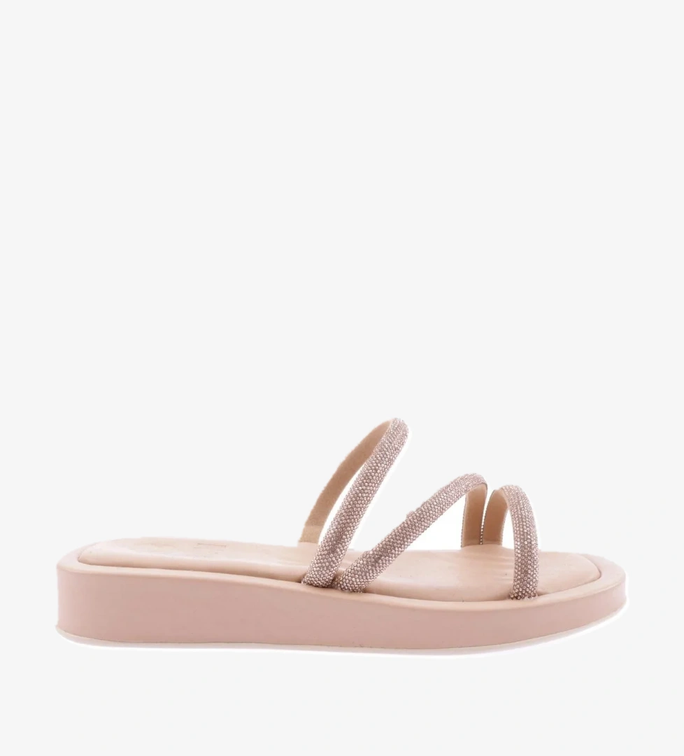 Dgn 008 Kadin Silver Taşli Çapraz Bantli Terlik model görseli