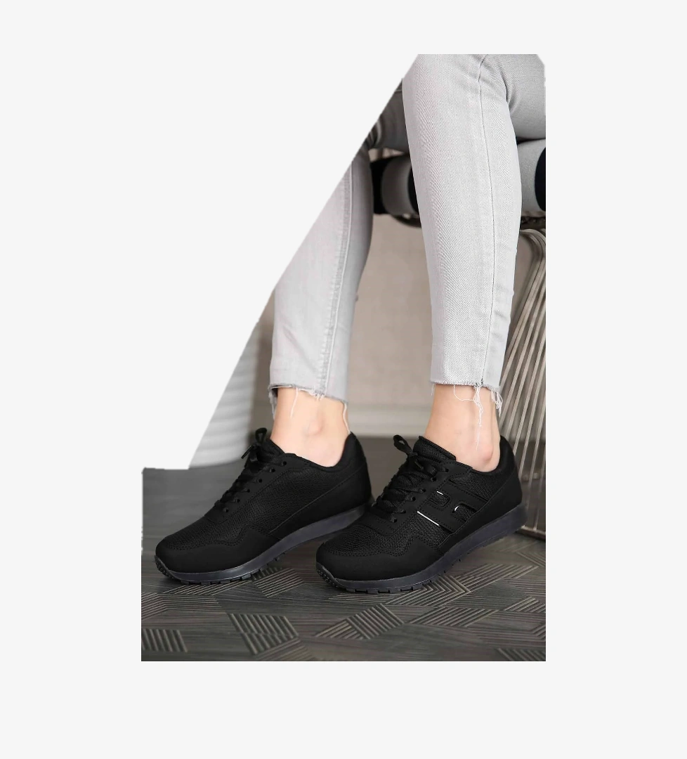 Kadın Anorak Spor Ayakkabı SİYAH SİYAH RUGAN - Görsel 1