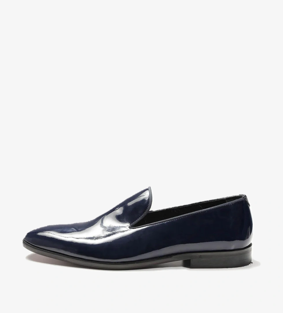 Dufy Lacivert Erkek Düz Rugan Smokin Ayakkabı - 61263 model görseli