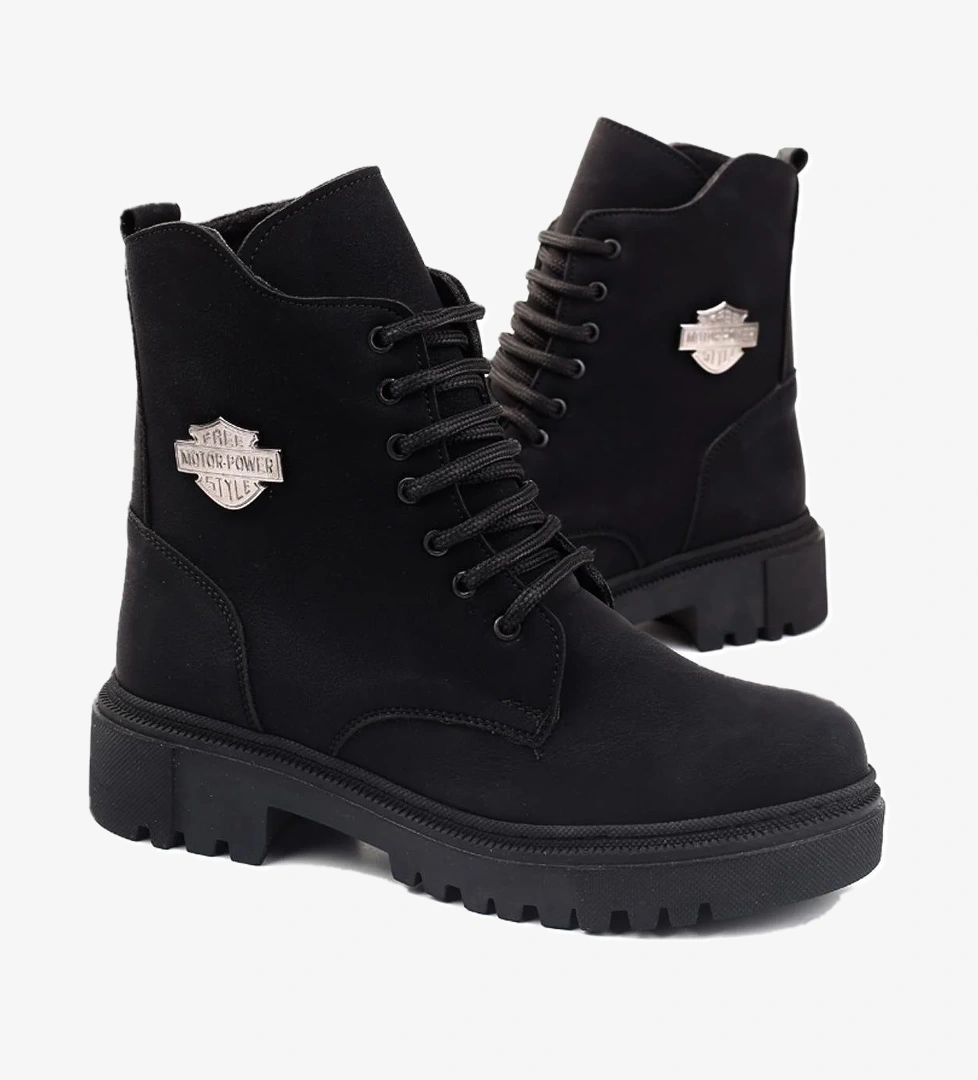 Papuç Sepeti Sdf 56 Termo Taban Bağcıklı Postal Günlük Kadın Bot model görseli