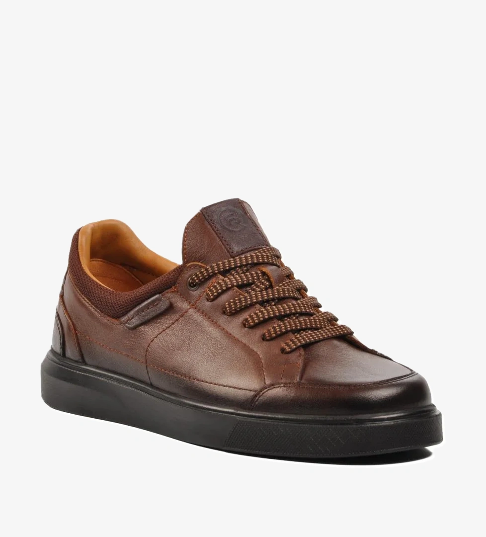 39504 Zet Taba Hakiki Deri Erkek Casual Ayakkabı - Görsel 1