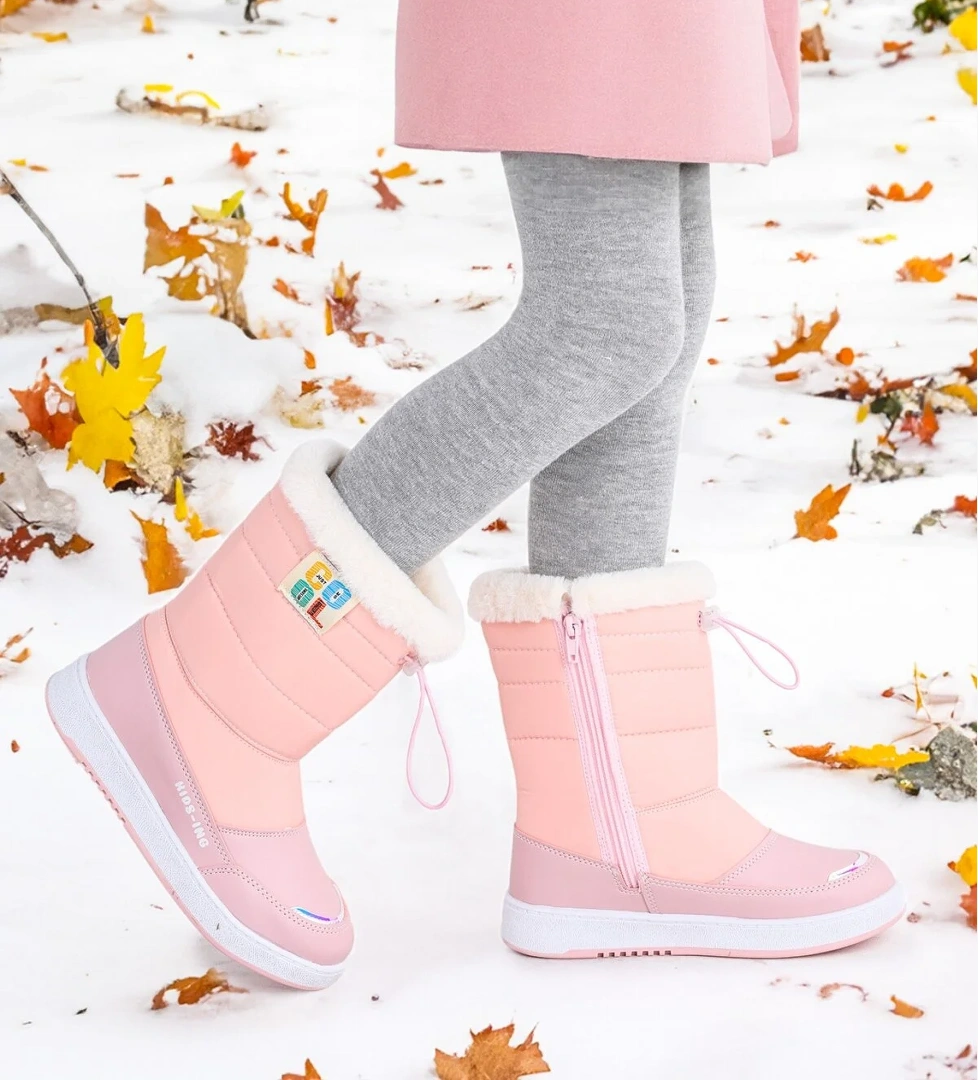 Kiko Kids Kiko Kids Pembe Havana Fermuarlı Günlük Kız Çocuk Kar Botu Pudra | Flo Pembe - 1. görsel