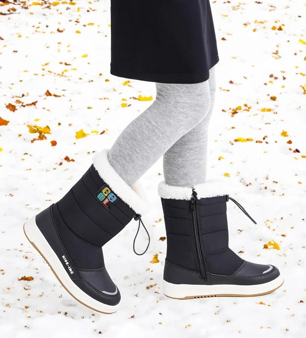 Havana Fermuarlı Günlük Kız Çocuk Kar Botu Siyah