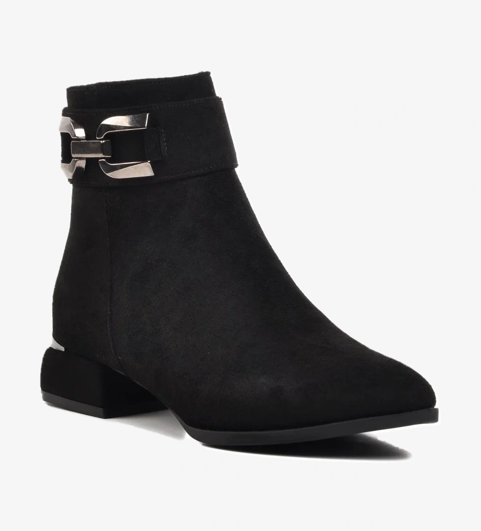 248035 Siyah Süet İçi Polarlı Kadın Bot