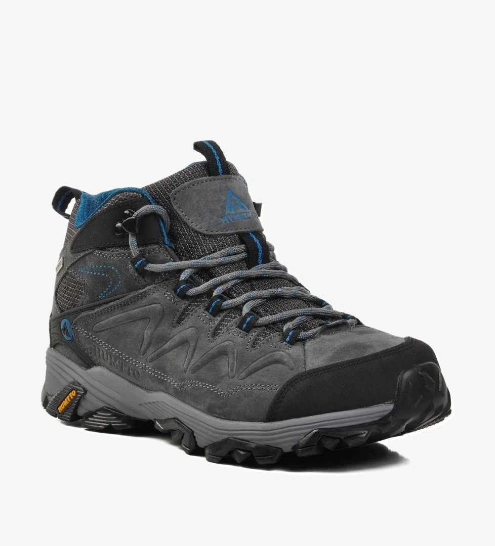 152-18242 Füme-Mavi Hakiki Deri Su Geçirmez Erkek Outdoor Bot - Görsel 1