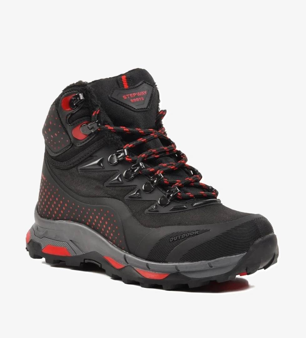 Walkway Kaleo-F Siyah-Kırmızı İçi Kürklü Çocuk Outdoor Bot model görseli