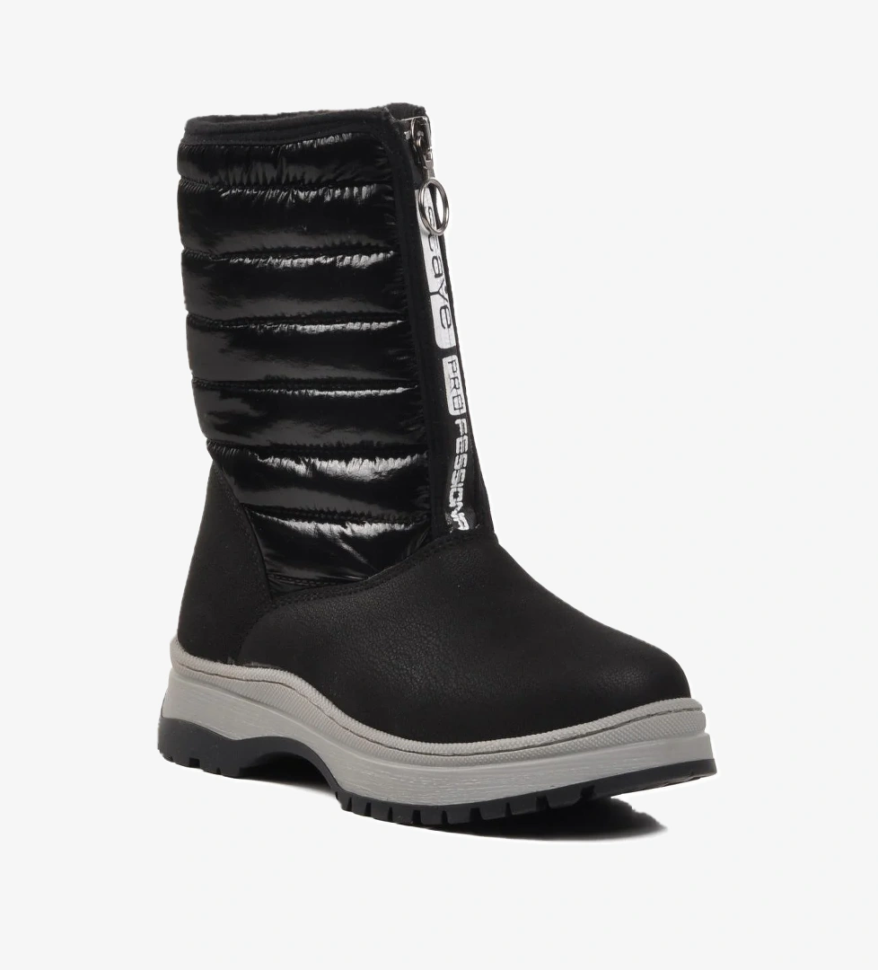Staye-F Siyah İçi Polarlı Çocuk Kar Botu - Görsel 1