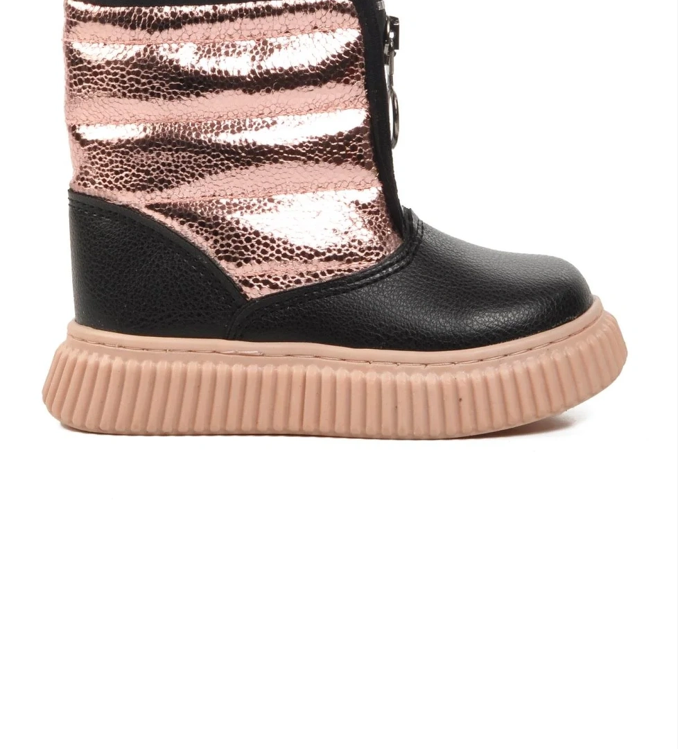 Ayakmod Staye-B Siyah-Pudra İçi Polarlı Çocuk Kar Botu model görseli