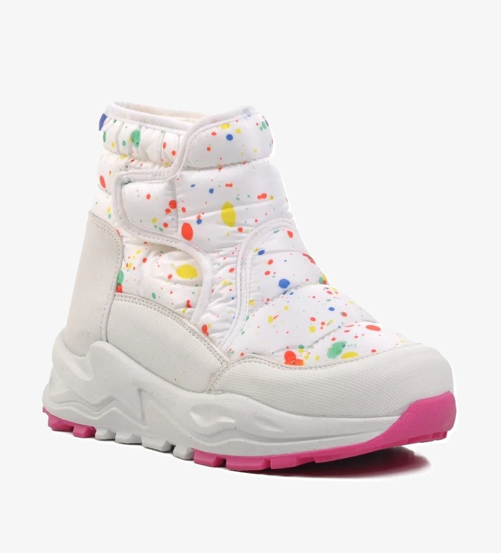 FY222-F Beyaz İçi Polarlı Çocuk Kar Botu - Görsel 1