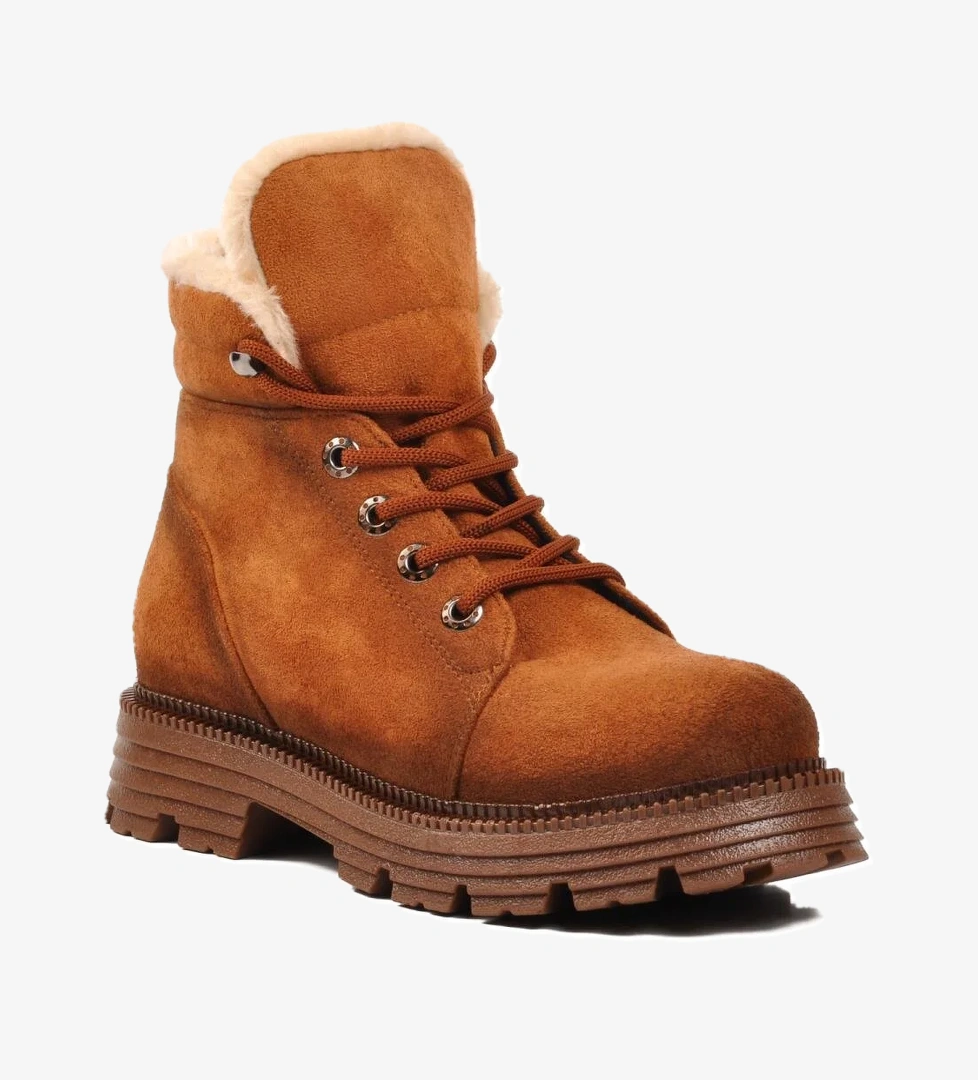 Ayakmod 354122 Taba Süet İçi Kürklü Kadın Bot model görseli