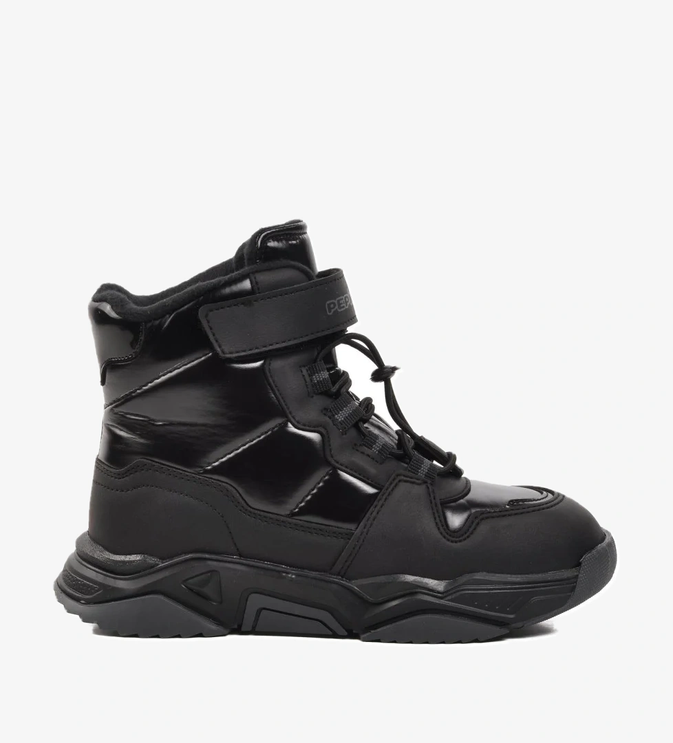 Pepino 1520-F Parlak Siyah İçi Polarlı Çocuk Kar Botu model görseli