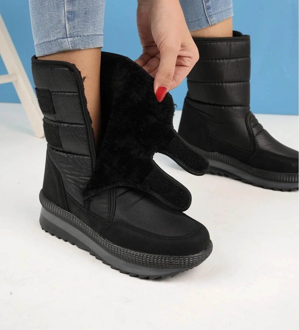 Felya Garantili Kadın İçi Kürklü Cırtlı Yağmur Ve Kar Botu