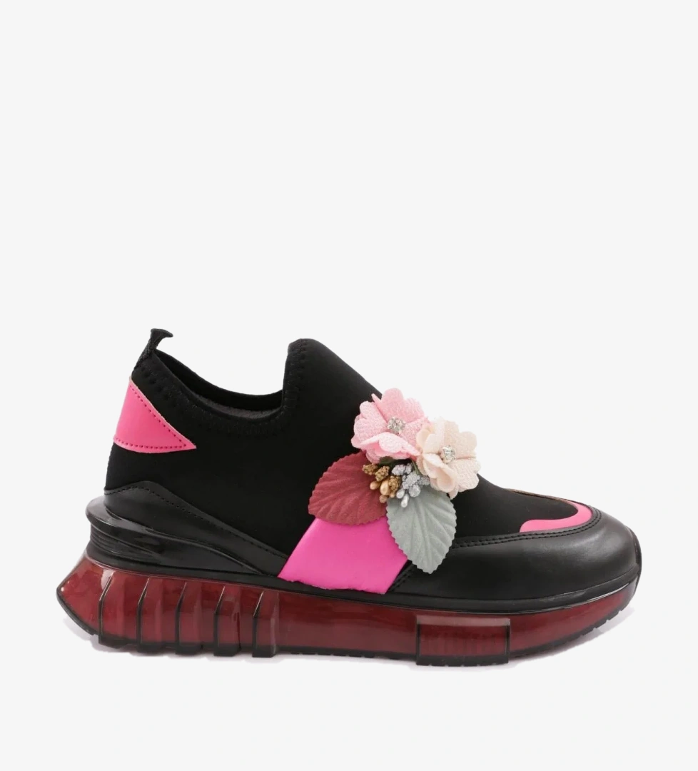 DGN 240 Kadin Çiçek Detayli Sneakers