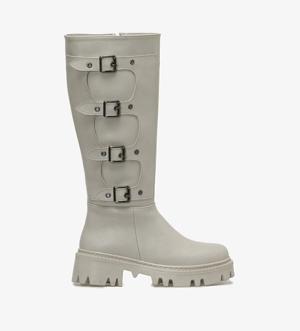 EMERY 3PR Bej Kadın Çizme - Görsel 1