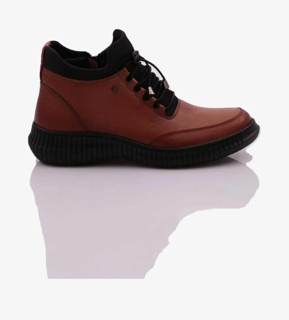 435 LASTİK BAĞCIKLI FERMUARLI KADIN BOT