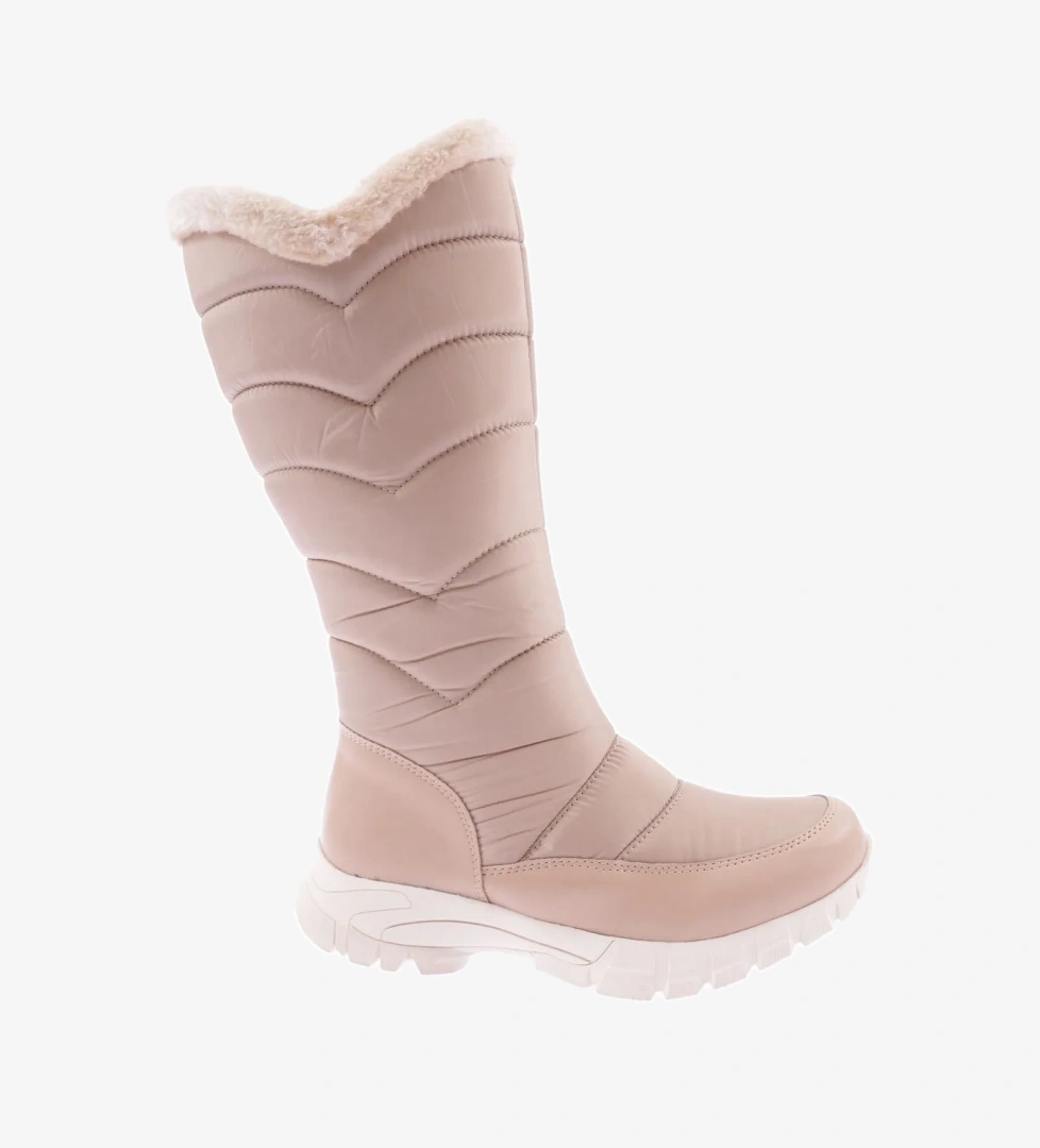 2052 Kadin Kürklü Fermuarli Çizme - Görsel 1