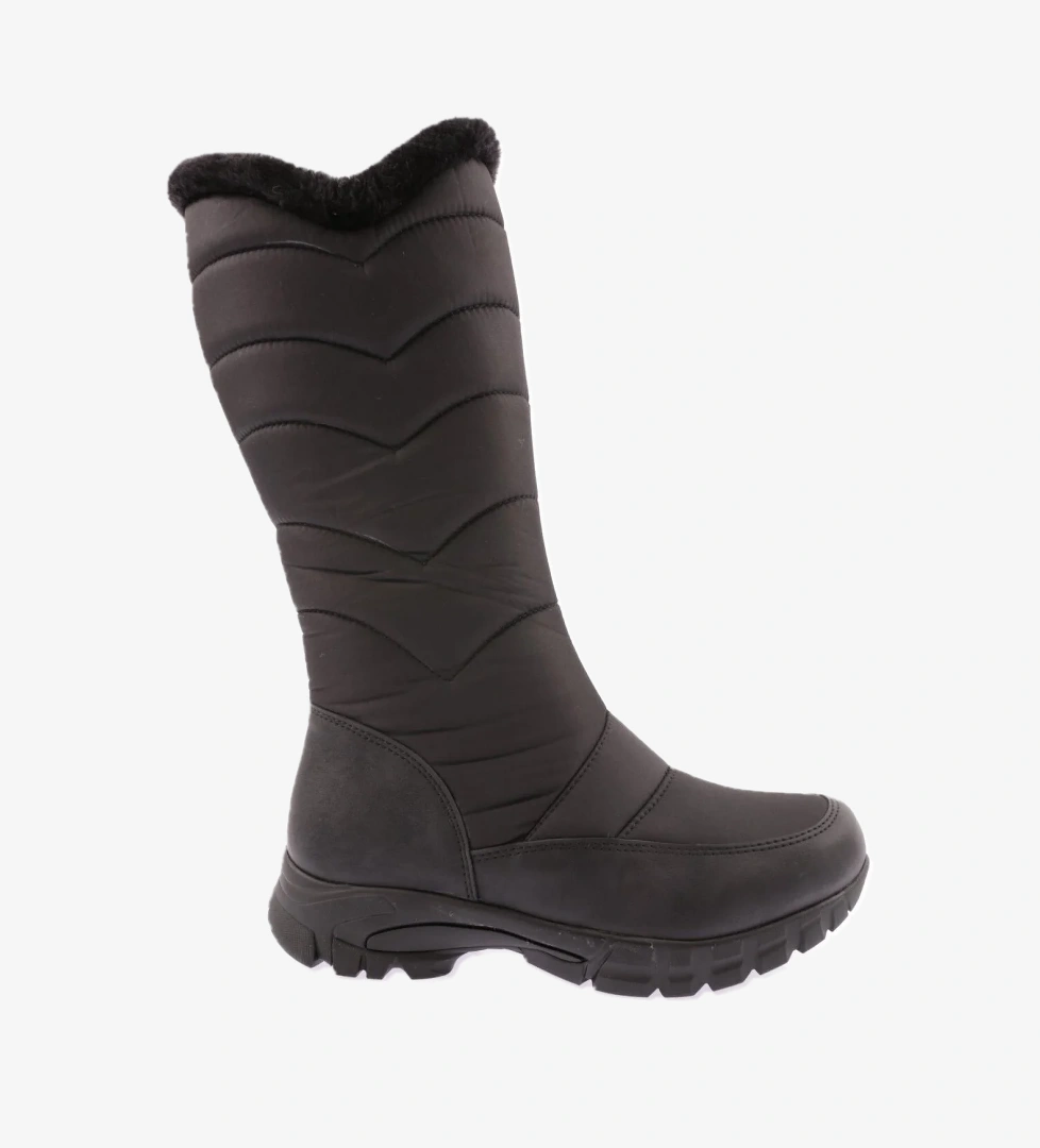 2052 Kadin Kürklü Fermuarli Çizme - Görsel 1