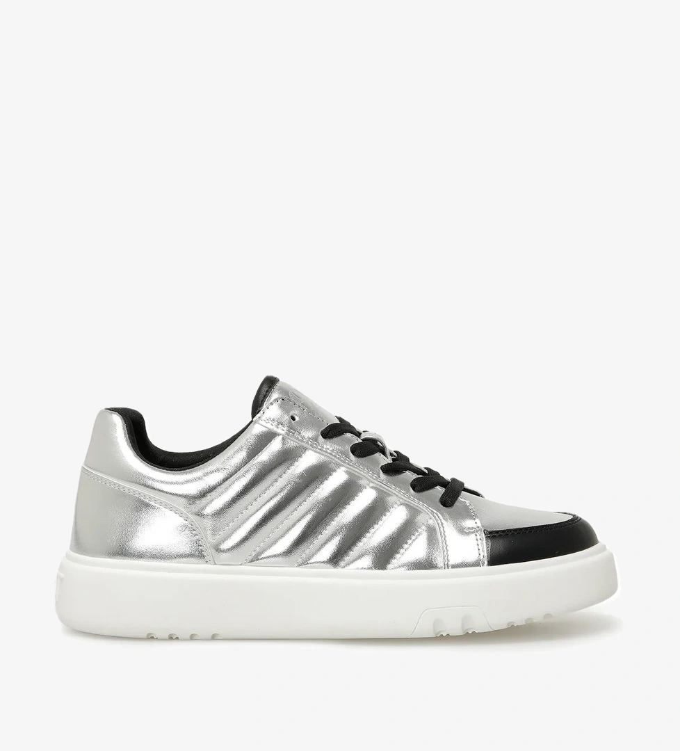 SEMMEY 3PR Gümüş Kadın Sneaker - Görsel 1