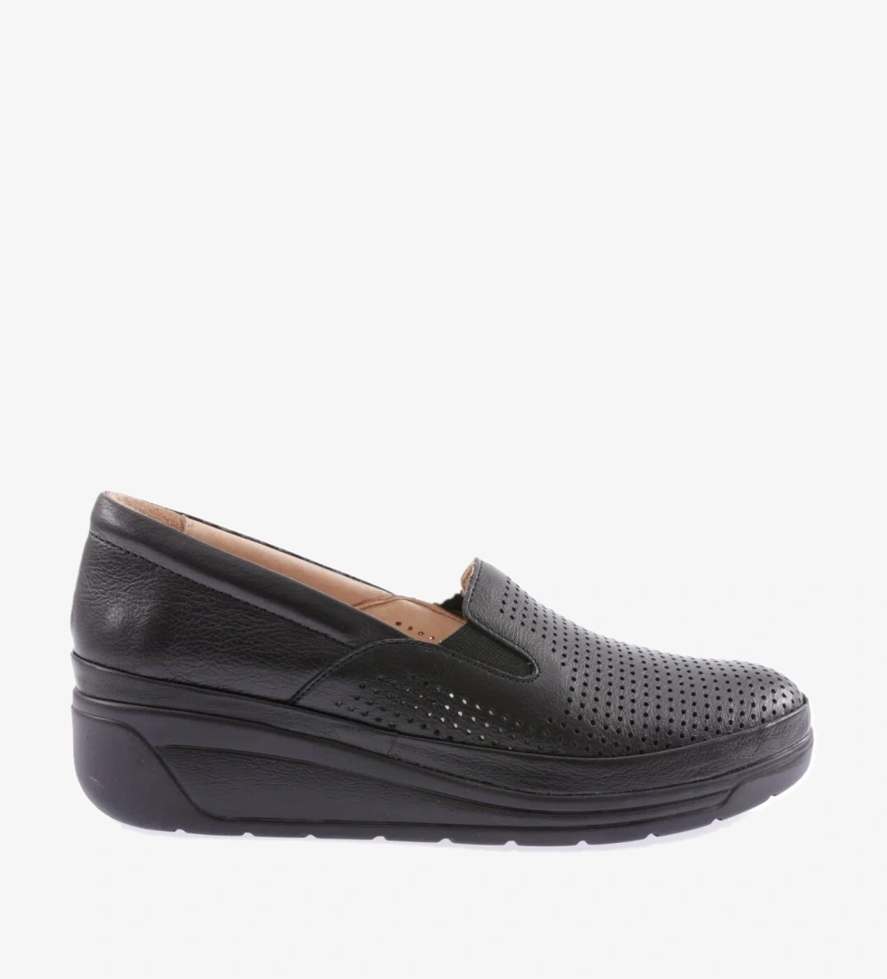 3536 Kadin Lazerli Kalin Taban Comfort Ayakkabi - Görsel 1