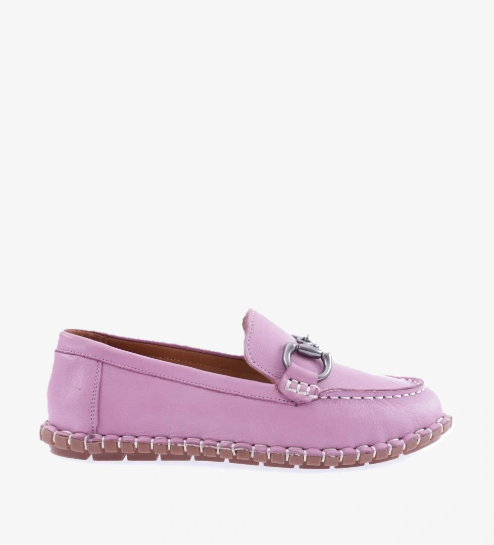 Dgn Dgn Mor 600-23Y Kadin Dikiş Detayli Metal Tokali Loafer Ayakkabi Casual Ayakkabı | Flo Mor - 1. görsel