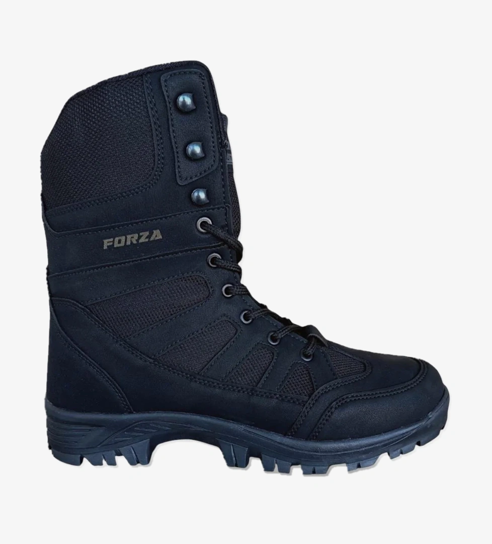 Fermuarlı Bağcıklı Erkek Uzun Bot SİYAH