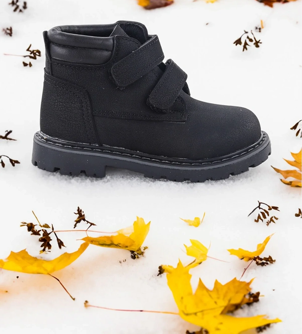 Cırtlı Erkek Bebek Bot Ayakkabı Arz 1118 Siyah - Siyah