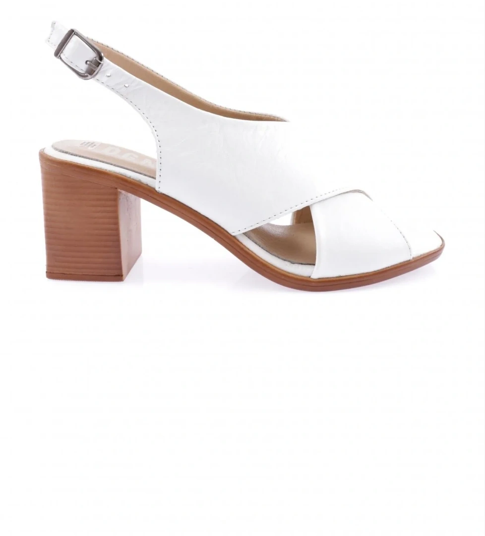 5450 Kadin Çapraz Bantli Topuklu Sandalet - Görsel 1