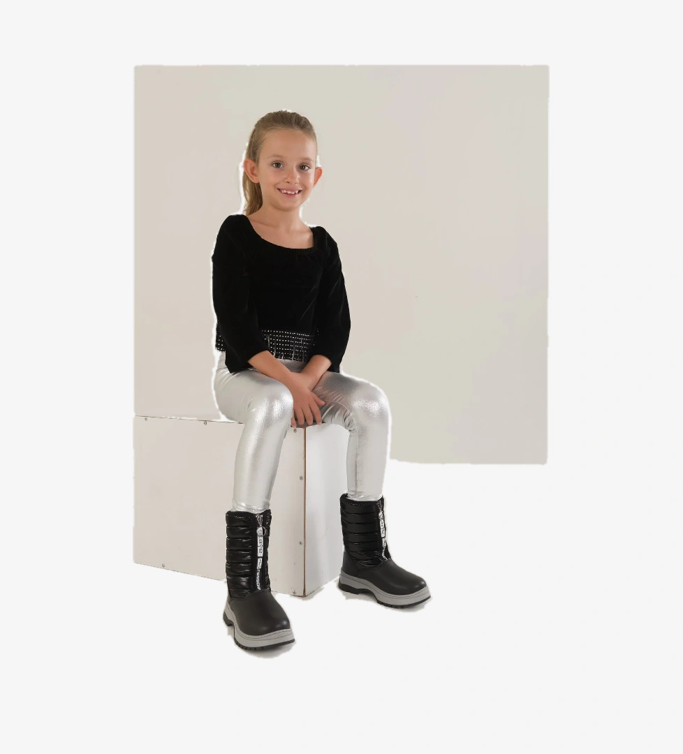 Arzen 4527 Siyah Termo Taban Kışlık Kız Çocuk Botu model görseli