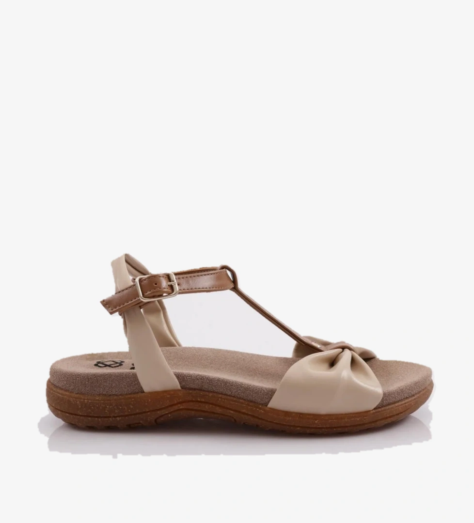 2512 Kadin Düz Taban Bilekten Bağlama Sandalet