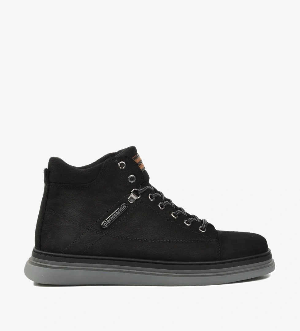 1361654-24K Siyah Nubuk Hakiki Deri Erkek Bot