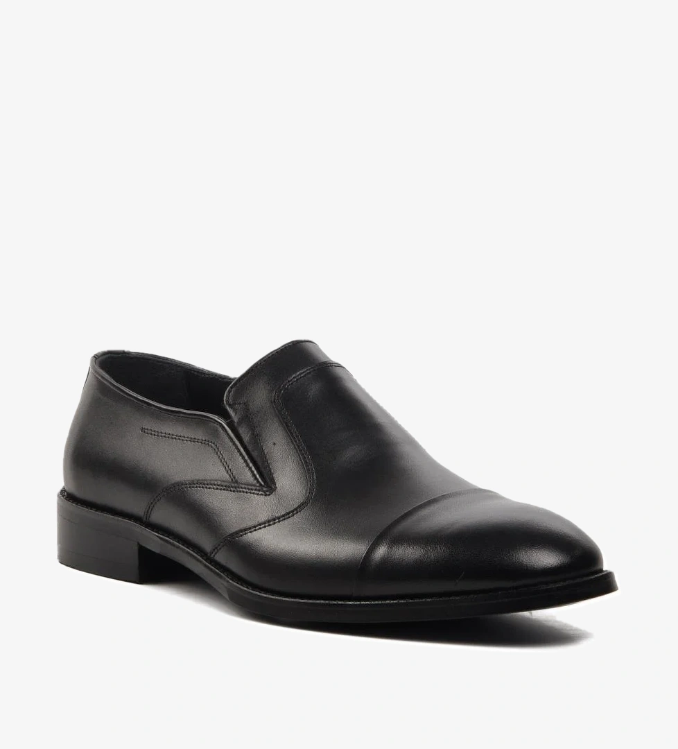 6515 Siyah Hakiki Deri Erkek Klasik Ayakkabı - Görsel 1