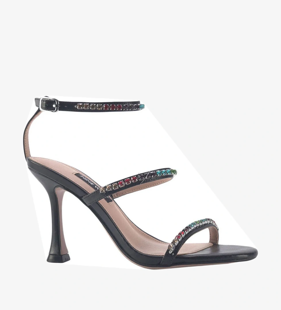 BRENDA 3FX Siyah Kadın Topuklu Sandalet - Görsel 1