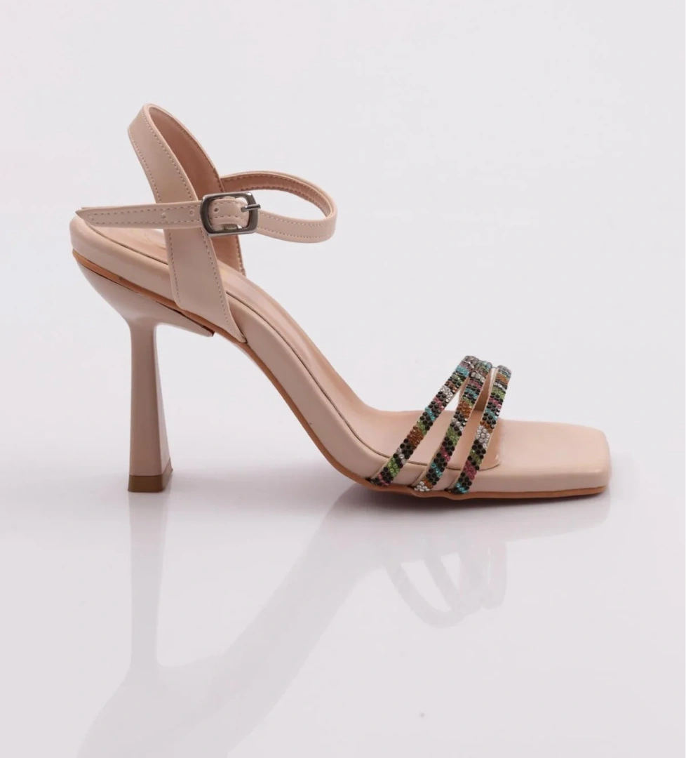 Dgn 1299 Kadin Renkli Şerit Bilekten Bağlama Sandalet model görseli