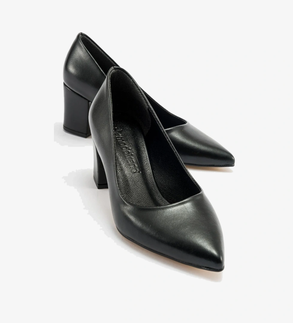 Ccway Kadın Topuklu Ayakkabı SİYAH CİLT model görseli