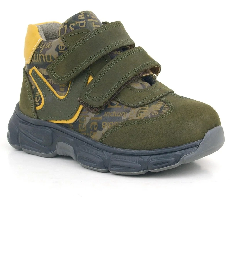 Rakerplus Hakiki Deri Haki Sarı Bebek Spor Bot Ayakkabı model görseli