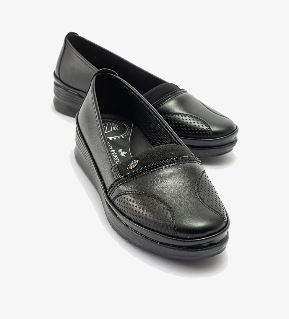 Ccway Kaydırmaz Kadın Günlük Ayakkabı SİYAH CİLT SİYAH model görseli