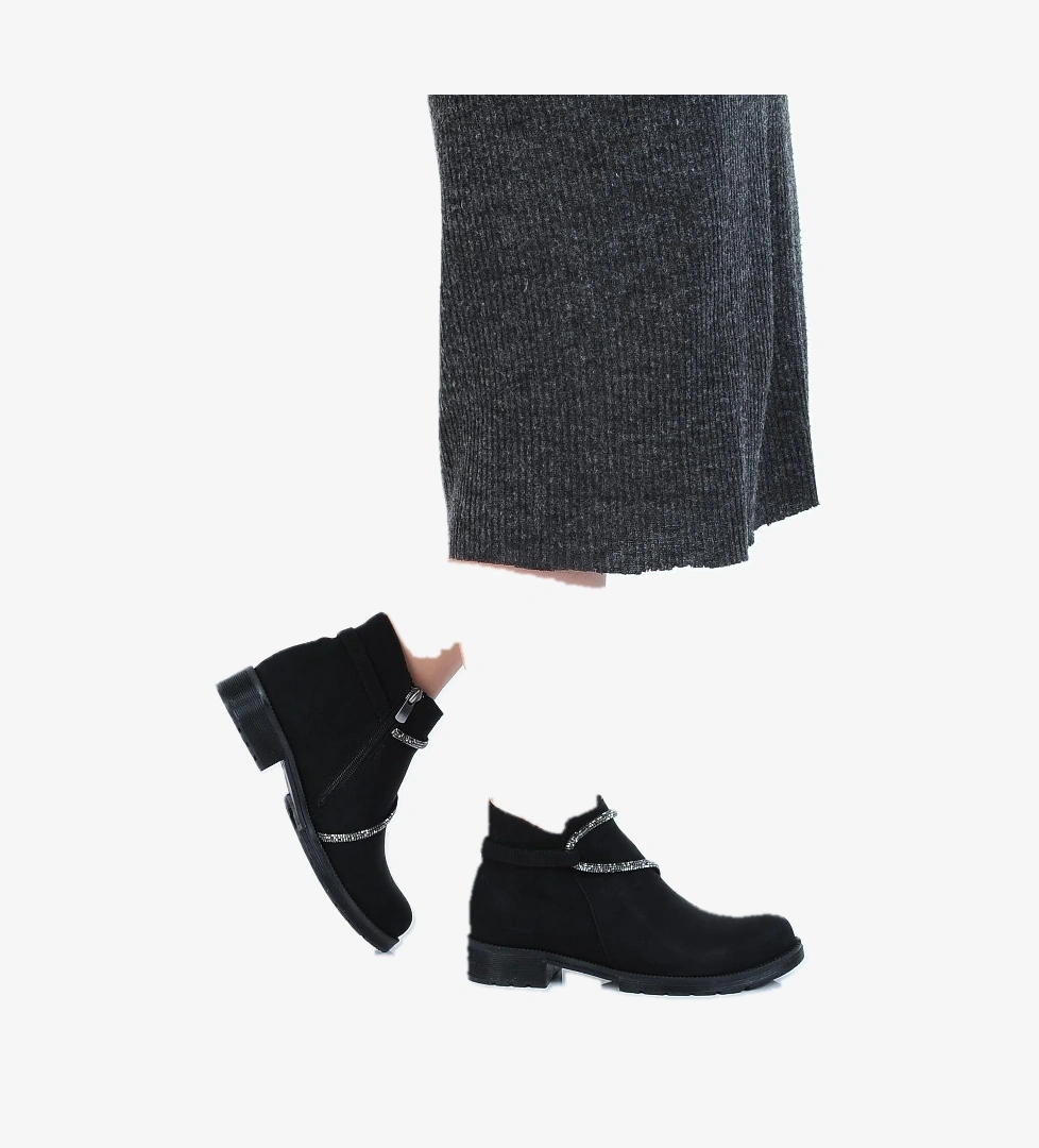 Alens 23-952 Siyah Zümrüt Kadın Düz Bot model görseli