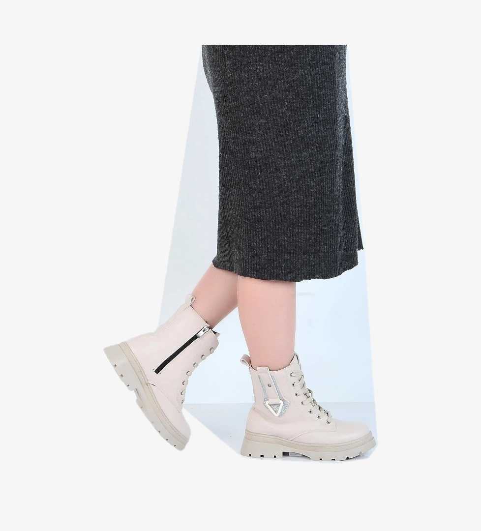 23-8017 Enissa Kadın Düz Postal Bot - Görsel 1