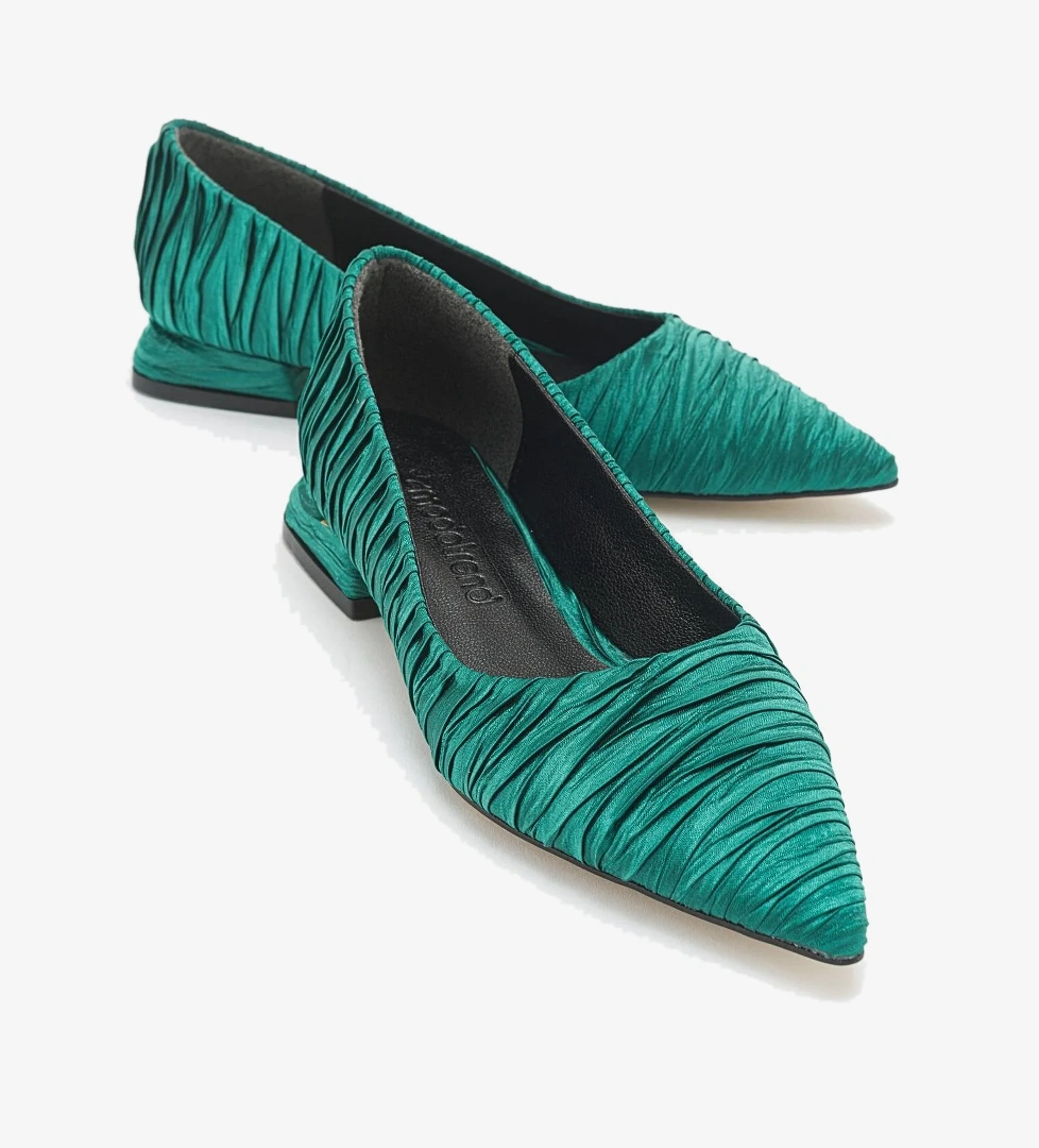 Kadın Sade Babet YEŞİL SATEN