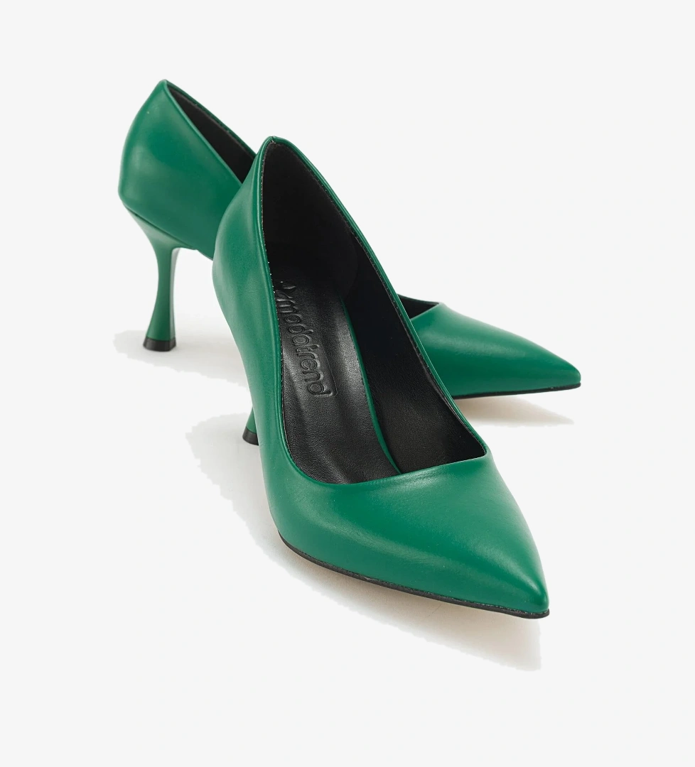 Kadın Stiletto Ayakkabı ÇİMEN YEŞİLİ CİLT