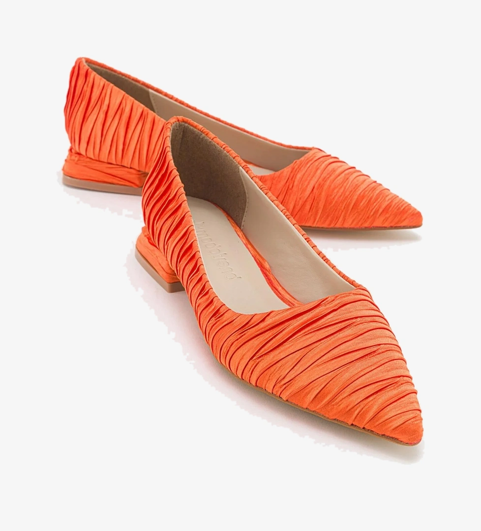 Kadın Sade Babet ORANJ SATEN