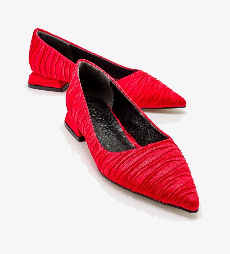 Kadın Sade Babet KIRMIZI SATEN