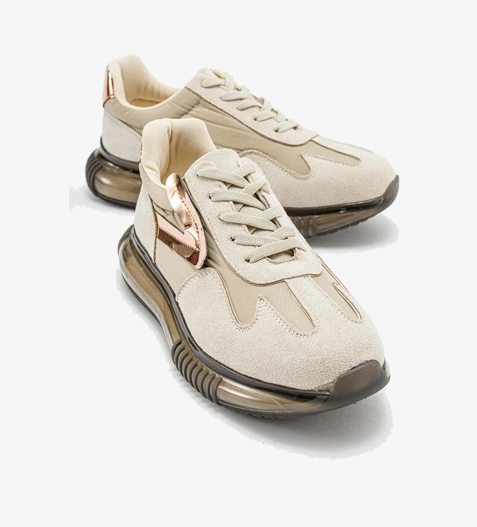 Şeffaf Taban Kadın Spor Ayakkabı TEN SÜET