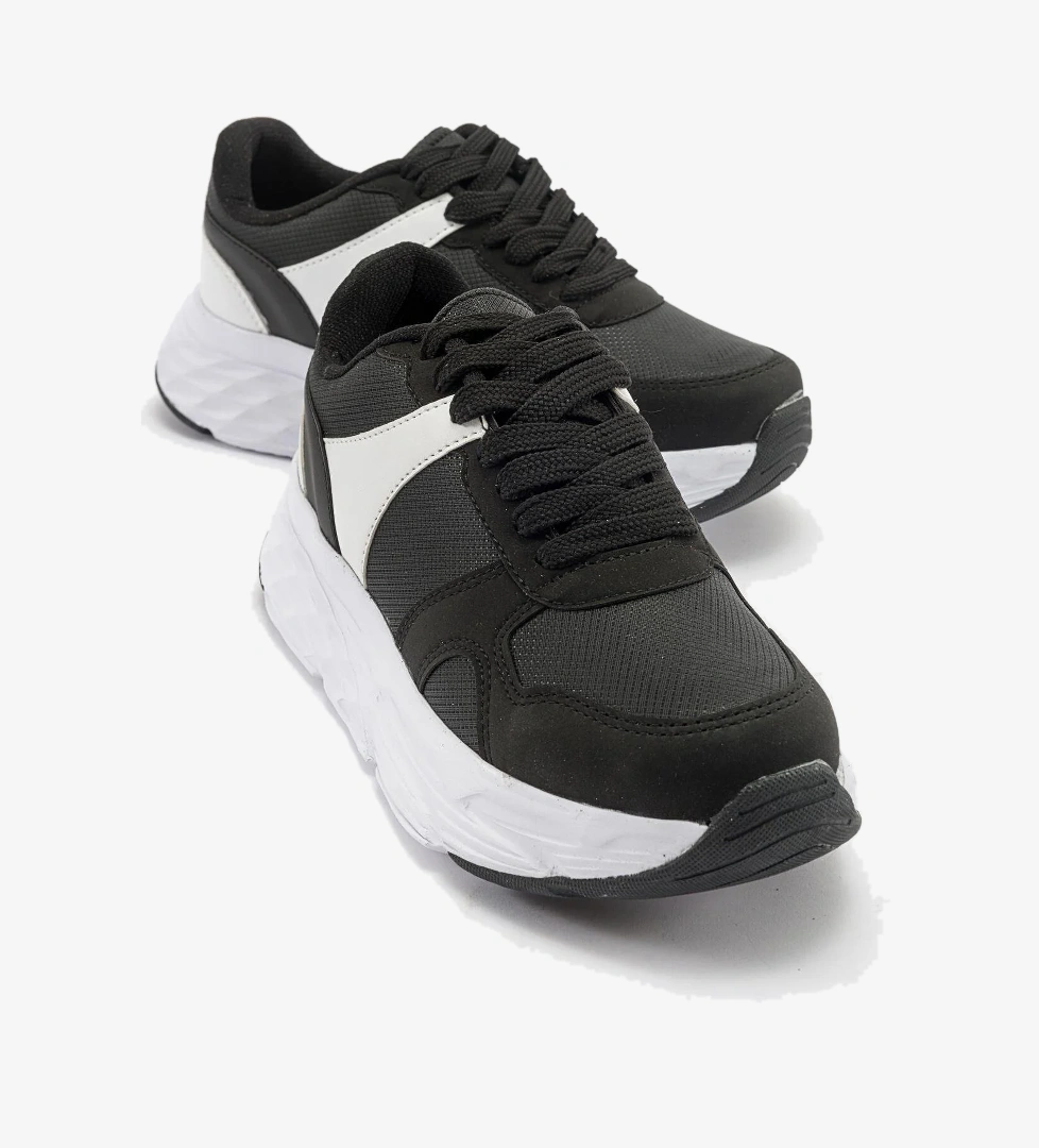 Kadın Spor Ayakkabı SİYAH BEYAZ