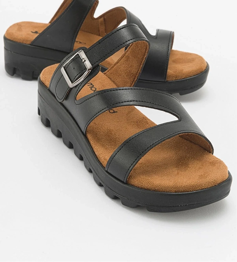 Kadın Tokalı Terlik SİYAH